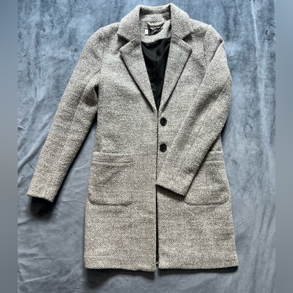 Only Jackets & Blazers - ‘Only’ Heathered Grey Pea Coat XS